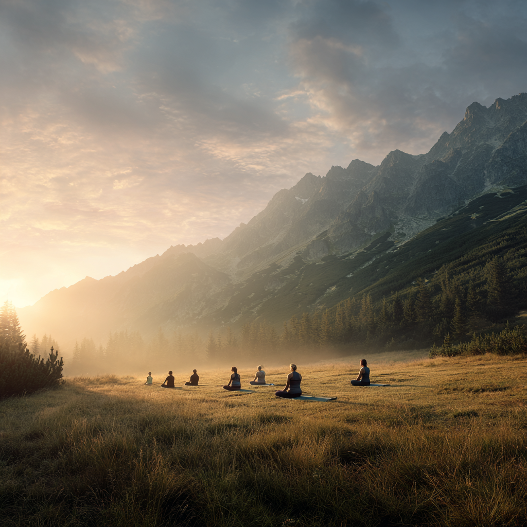 Інструктор допомагає учню виконувати асану